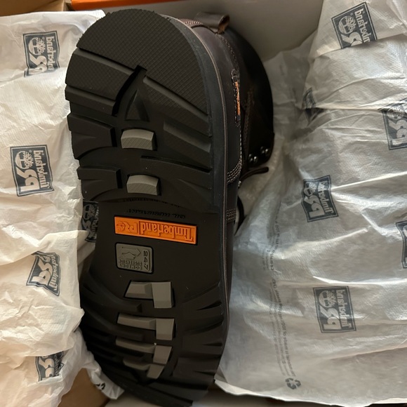 Brand New Timberland Steel Toe Work Boots, Waterproof Brown And Size 11.5 - Picture 3 of 5